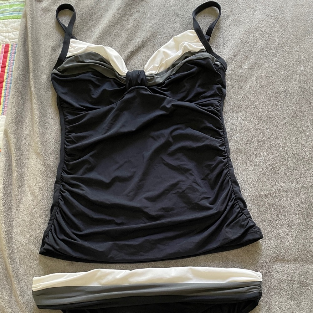 Bleu Rod Beattie Black White Tankini Swimsuit
